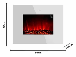 Chimenea eléctrica decorativa Ready Warm 2690 Flames Connected White Cecotec 2000W control vía App^ Clearance