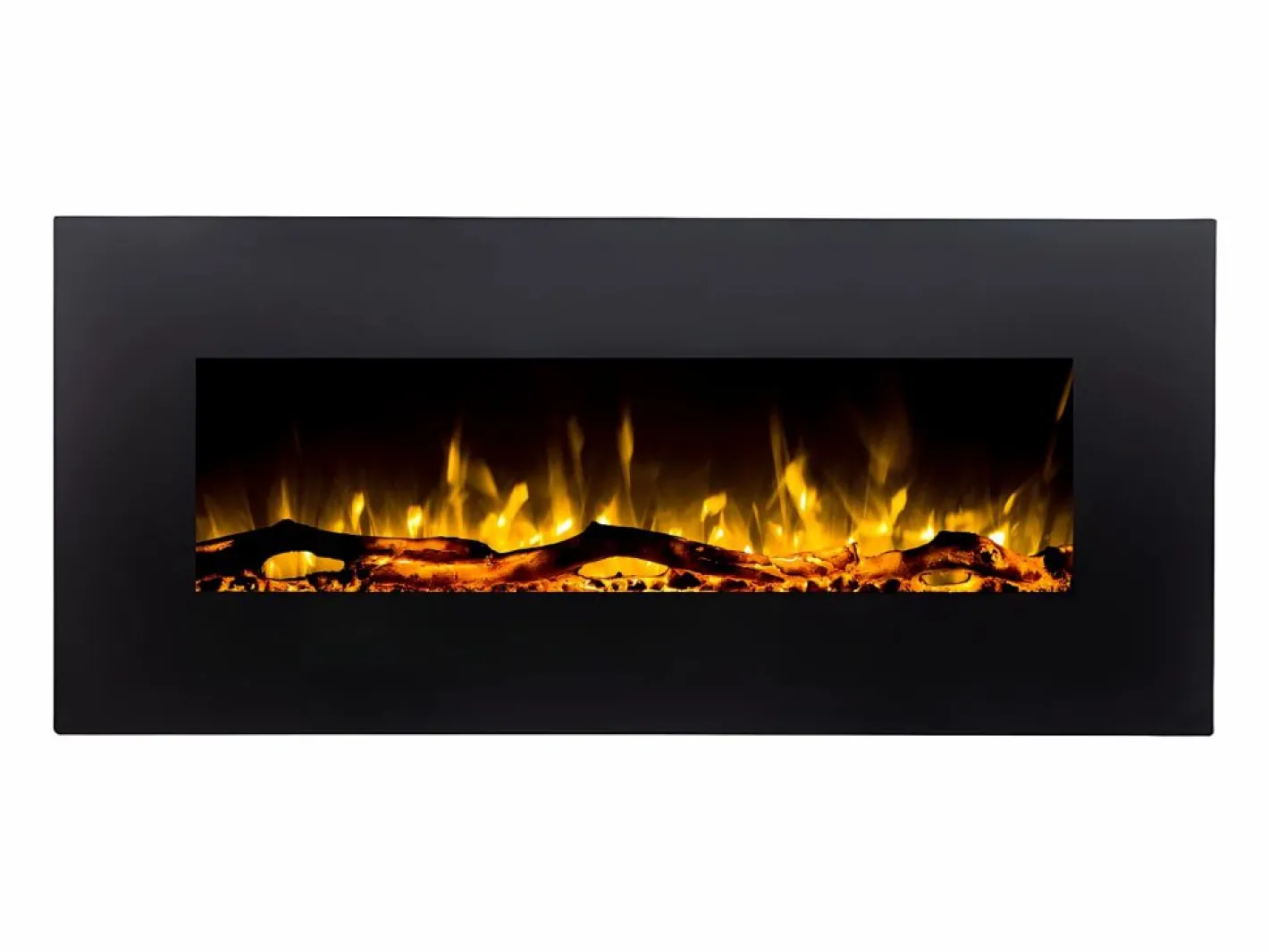 FLAMATECH Chimenea eléctrica LALITA - L.110xAn.14xAlt.49cm - Negra Negro Outlet