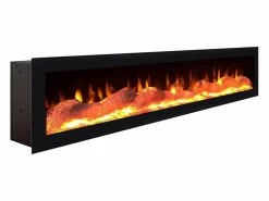 Chimenea eléctrica LED, 102x35x45cm, 1 Hueco, 1 Puerta, Chimenea eléctrica, Colgado, Suspendido,^Skraut Home New
