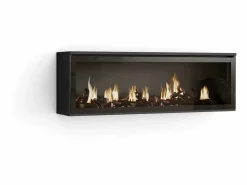Skraut Home Chimenea eléctrica LED, 107x25x38cm, Salón - Comedor, Chimenea eléctrica, Negro Clearance