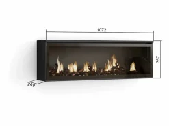 Skraut Home Chimenea eléctrica LED, 107x25x38cm, Salón - Comedor, Chimenea eléctrica, Negro Clearance