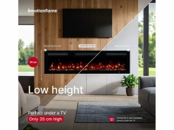 Chimenea eléctrica MONARCH 152 - fuego premium - de pared y empotrados - 152x13x35 cm - chimenea LED con calefacción 900/1800 W^ Online