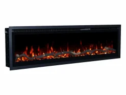 Chimenea eléctrica REGAL 182 - fuego premium - de pared y empotrados - 182x35x12 cm - chimenea LED decorativa con calefacción 900/1800 W^ Hot