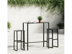 Garden Furniture Mesa Alta|Chrysto Mesa alta de bar acero recubrimiento polvo 100x50x110 cm