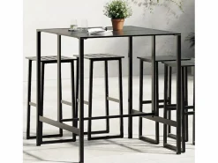 Chrysto Mesa alta de bar acero recubrimiento polvo 100x100x110 cm^Garden Furniture