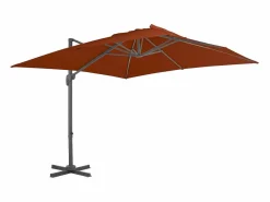 Garden Furniture Church Point Sombrilla jardín voladiza palo de aluminio terracota 300x300 cm Discount
