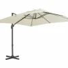 Garden Furniture Church Point Sombrilla jardín voladiza con palo de aluminio arena 300x300 cm