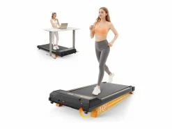 Cinta de correr compacta y portátil 2 en 1 para casa o oficina con pantalla LED para caminar, correr y trotar, capacidad de 120 kg (111 x 49 x 10,5 cm)^ Sale