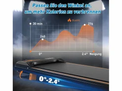 Cinta de correr compacta y portátil 2 en 1 para casa o oficina con pantalla LED para caminar, correr y trotar, capacidad de 120 kg (111 x 49 x 10,5 cm)^ Sale