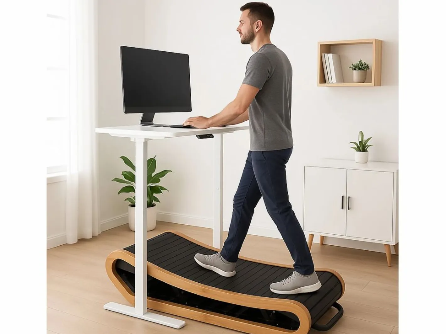 Cinta de Correr Curva con Energía autogenerada – Roble Claro^Monstershop Online