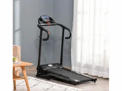Cinta de correr motorizada plegable de 500 W con pantalla LCD y soporte para teléfono, color negro (123 x 62 x 117 cm)^ Best