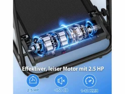 Cinta De Correr|Cinta de correr plegable 2 en 1 con 12 modos, LED y app, hasta 12 km/h, 120 kg (121x63x107 cm)