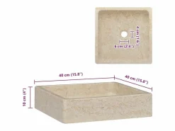 Garden Furniture Fregadero|Claire-Céleste Lavabo mármol 40x40x10 cm