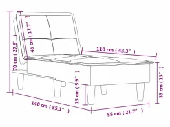 Garden Furniture Sillón De Piel|Claire-Olympe Sofá diván de tela oscuro