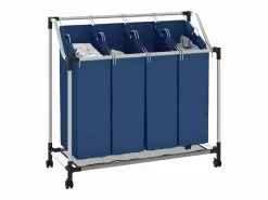 Clasificador de ropa con 4 bolsas Acero Azul Outlet
