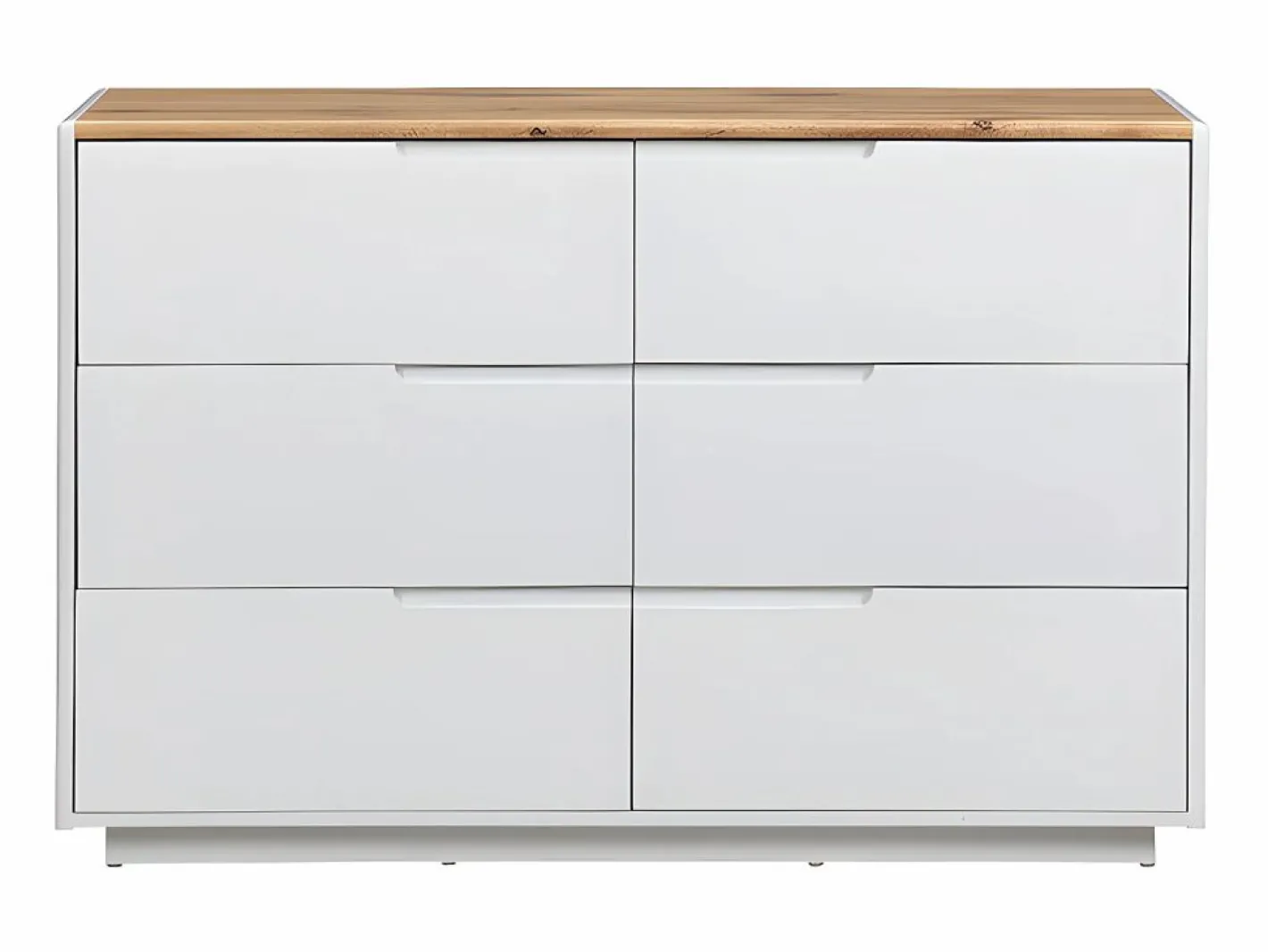Cómoda - 6 cajones - MDF - Lacado blanco y Roble - AMANI^Vente-unique New