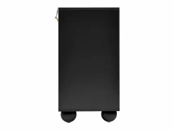 Cómoda 6 Cajones - con Pies Metal Redondeados - Sin Tirador - Esquinas Redondeadas ByN 140x38x74.5cm Negro Clearance