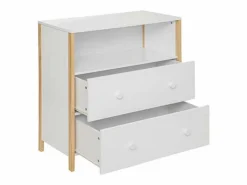 Atmosphera for Kids Cómoda 2 cajones aglomerado 85x80x40cm Blanco Discount