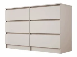 Cómoda: 6 cajones, cachemir, 120 x 79 x 39 cm Beige Sale