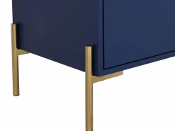 Vente-unique Cómoda|Cómoda 6 cajones de MDF y metal lacado y dorado - KORASA