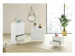 Loungitude Cómoda 3 cajones Loft - L80 cm Blanco Clearance