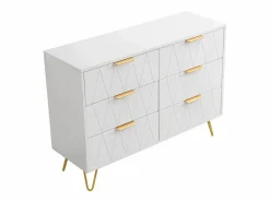 Cómoda, armario con 6 cajones,100 x 34 x 73 cm, aparador para salón, elegante estilo escandinavo, color^ Discount