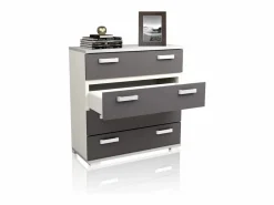 duehome Cómoda Ataneq Blanco - Grafito Marru00f3n