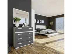 duehome Cómoda Ataneq Blanco - Grafito Marru00f3n