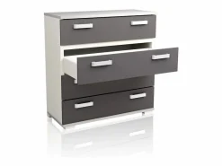 duehome Cómoda Ataneq Blanco - Grafito Marru00f3n