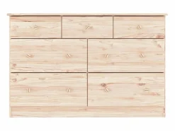 vidaxl Cómoda|Cómoda cajonera ALTA madera maciza pino 112x35x73 cm