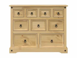 vidaxl Cómoda|Cómoda cajonera Corona madera maciza de pino 101x45x82 cm
