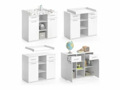 Vicco Cómoda cambiador 113x70x109 leonie Blanco