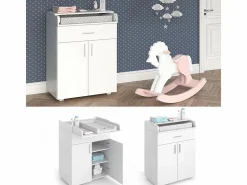 Vicco Cómoda cambiador 75x50x100 lena Blanco Best
