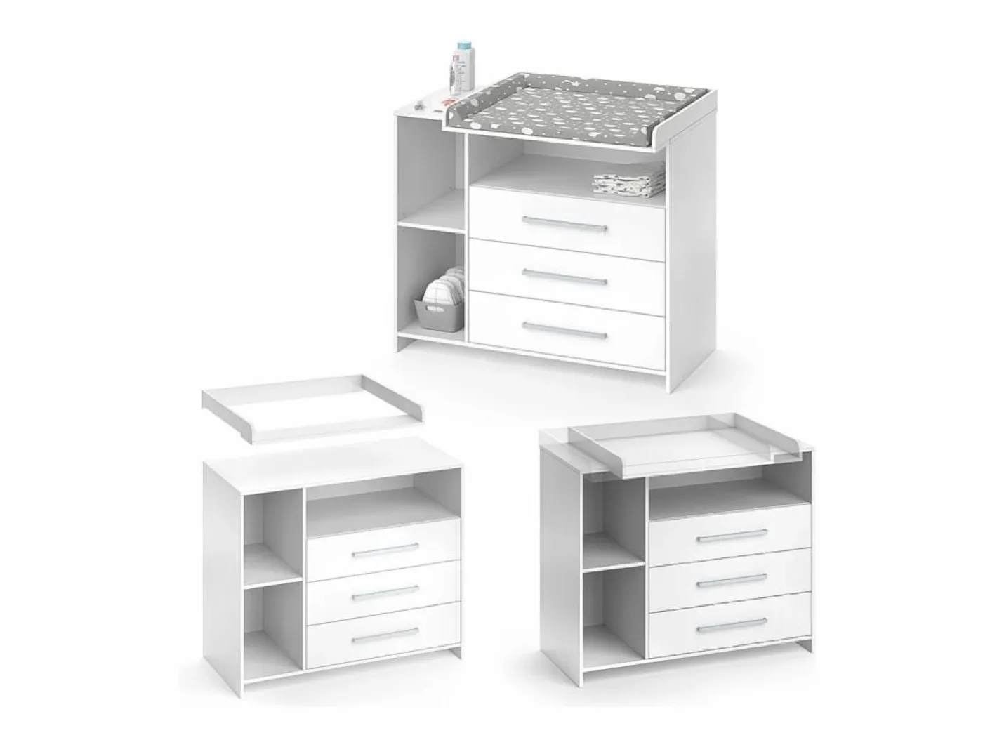 Vicco Mueble De Bebé|Cómoda cambiador 113x53x100 oskar