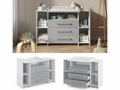 Cómoda cambiador /gris 143x70x100 oskar^Vicco Hot