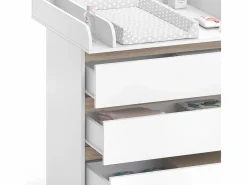 Vicco Cómoda cambiador /sonoma 80x76x87 emma Blanco Hot