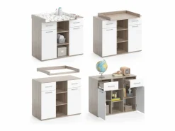 Vicco Mueble De Bebé|Cómoda cambiador sonoma 113x70x109 leonie