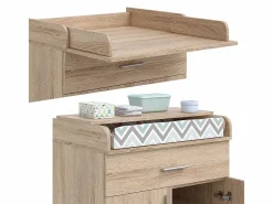 Vicco Cómoda cambiador sonoma 75x50x100 lena Color natural claro Sale