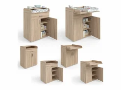 Vicco Cómoda cambiador sonoma 75x50x100 lena Color natural claro Sale
