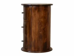 Cómoda Chestnut Drum con 3 cajones^ Best