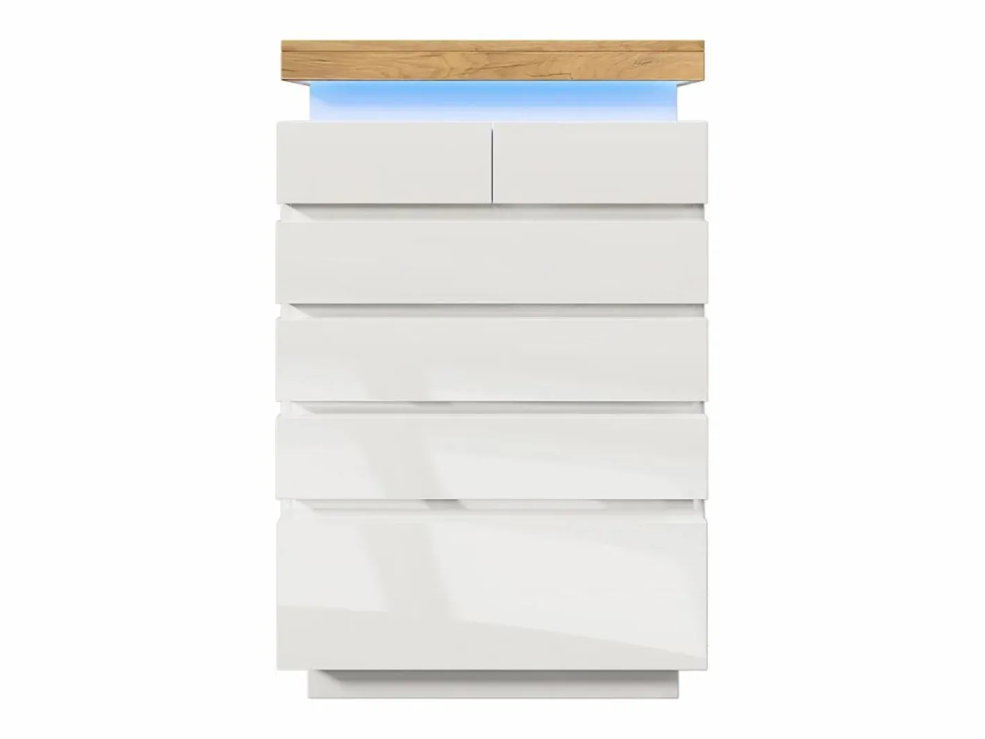 Merax Cómoda|Cómoda con 6 cajones - 73 x 39 x 115 cm - LED - Tablero de partículas - para salón y dormitorio -