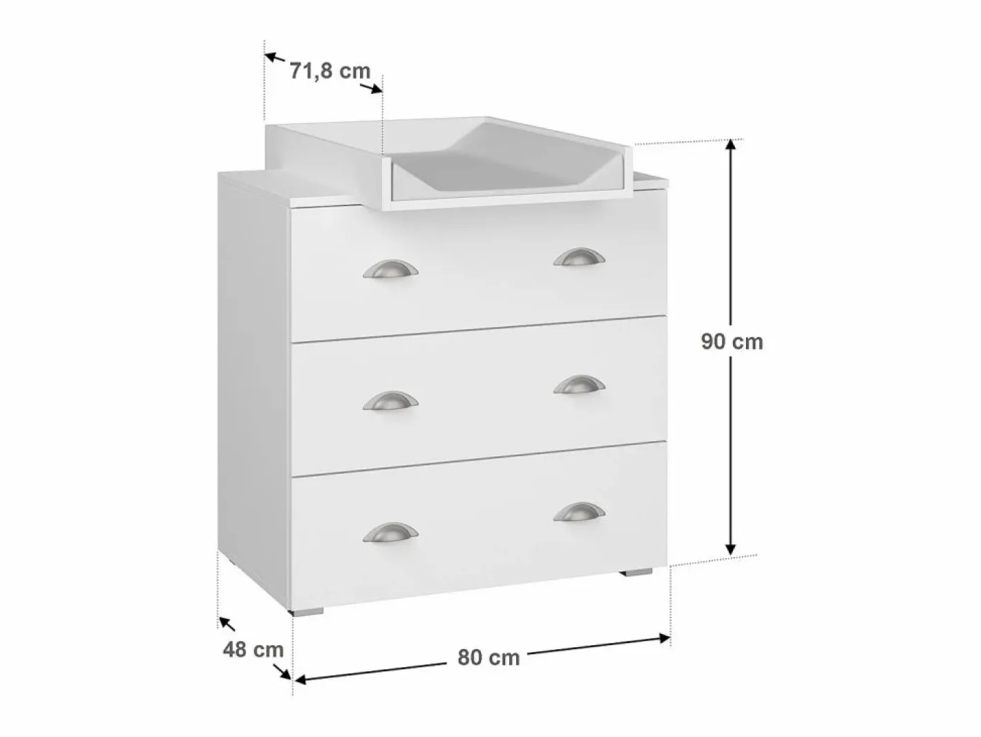 Petits-Meubles Cómoda con cambiador Lio Blanco Outlet