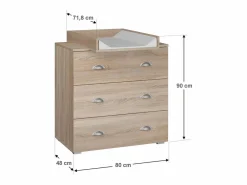 Petits-Meubles Mueble De Bebé|Cómoda con cambiador Lio Madera