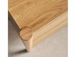 Sweeek Cómoda|Cómoda con decoración de madera, 6 cajones natural