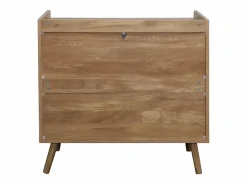 Calicosy Cómoda|Cómoda de 3 cajones con frentes de ratán natural L80 cm - PALMO
