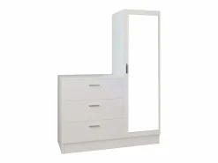 Vente-unique Cómoda|Armario|Cómoda de 3 cajones con mueble y espejo - VITORIO