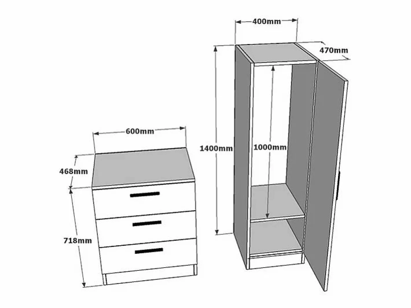 Vente-unique Cómoda|Armario|Cómoda de 3 cajones con mueble y espejo en blanco y natural - VITORIO