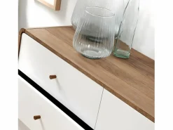 Cómoda de 6 Cajones Efecto Madera y Blanco - ALBURA^Calicosy Best