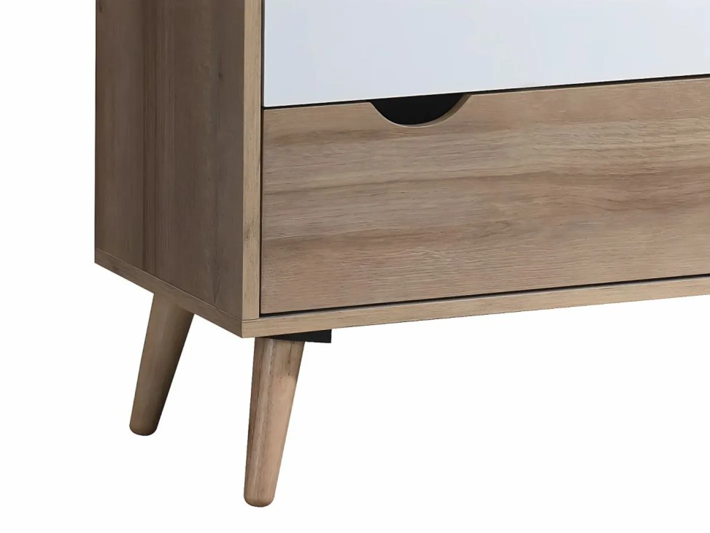 Vente-unique Muebles Niño|Cómoda|Cómoda de 6 cajones en blanco natural y azul marino - LURVIA