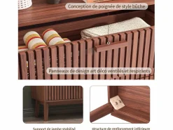 Cómoda de 6 cajones, mueble de dormitorio, mueble de almacenaje, adecuada para dormitorio o salón, madera, 100 x 34 x 73 cm^